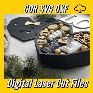 Birthday Box Laser Cut Files SVG DXF CDR Vector Plans for - Etsy