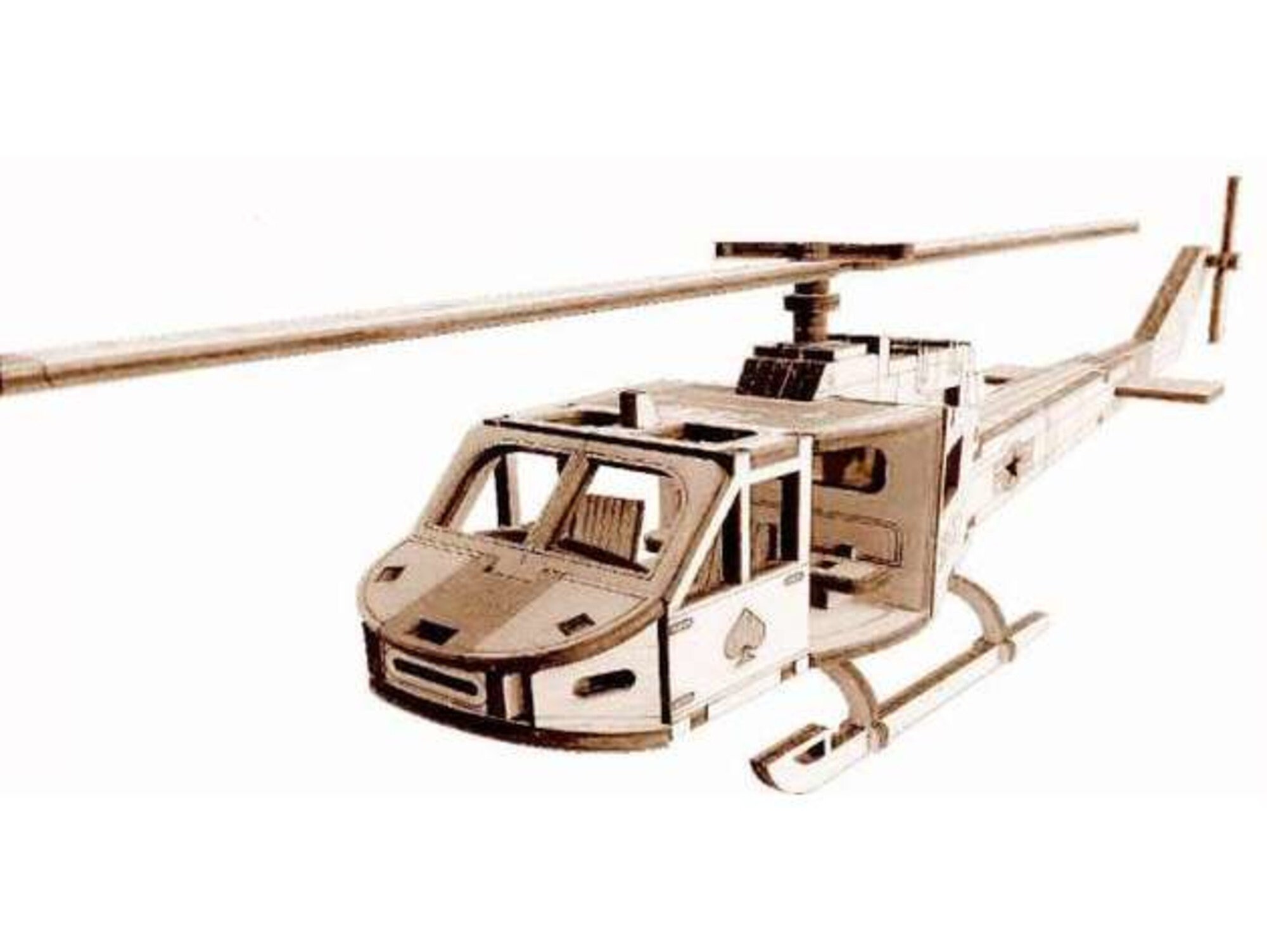 3D Puzzle in the Form of a Helicopter Laser Cut Files SVG DXF Etsy