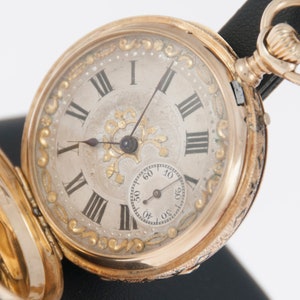 Charles Ed Lardet Pocket Watch Fleurier Suisse Yellow Gold 18k