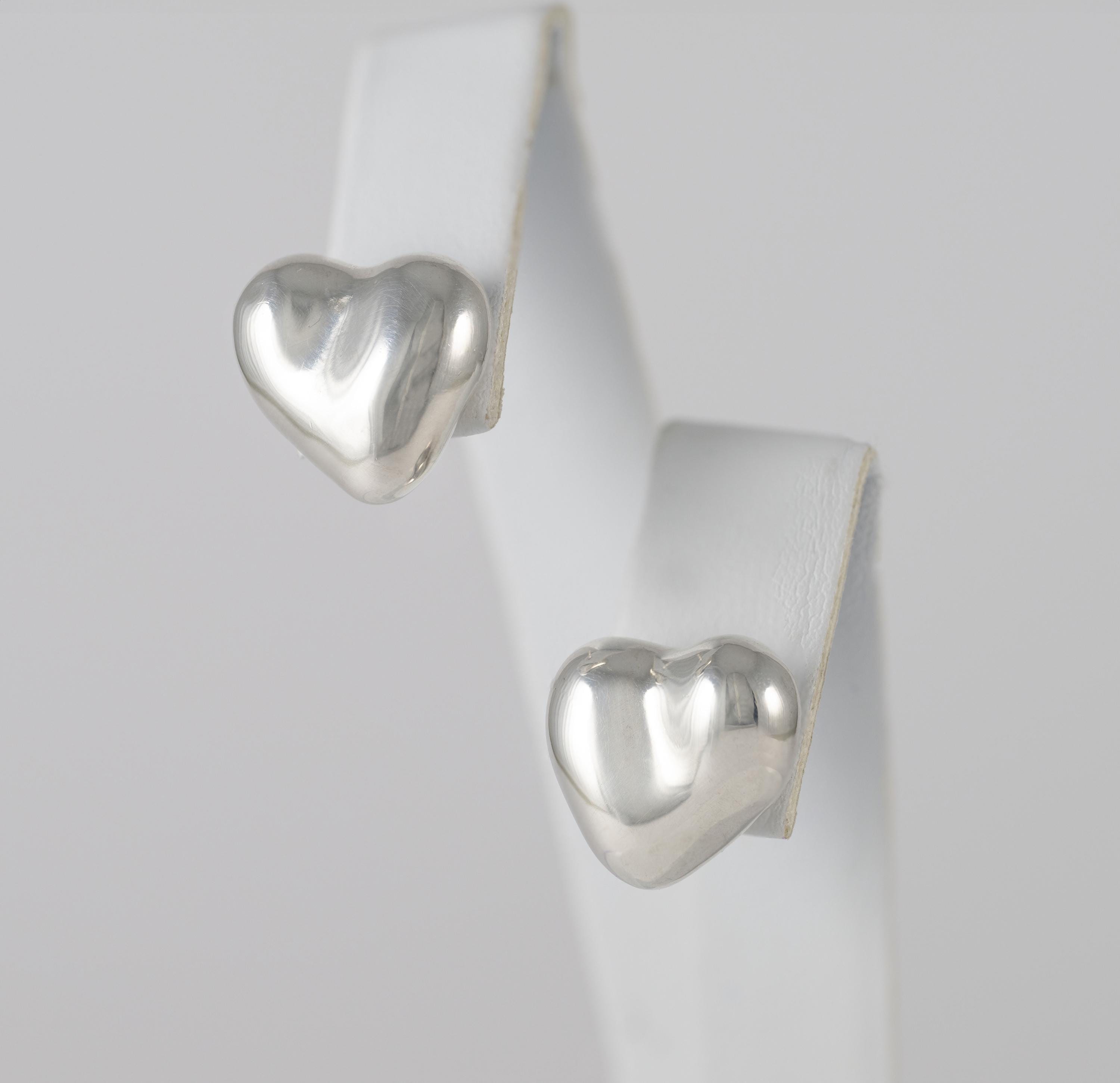 ★TATIANA★ Silver 925 Emblem Heart One Touch Earrings EC196 Designer fashion, Seoul-fully created | W Concept