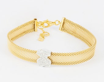 ▼TOUS 750　K18　ピンクゴールド　ブレスレット　Puffy　保証書あり K18ピンクゴールド ダイヤモンド ブレスレット（ブレスレット