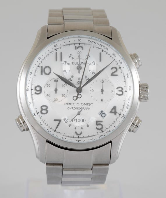 時計 BULOVA VINTAGE CHRONOGRAPH white Bulova Precisionist Chronograph Ref: 96B183 - Etsy