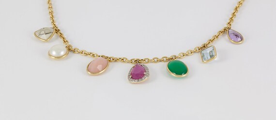 Tous Necklace in 18k Yellow Gold With Gems and Gem Power Diamonds - Etsy