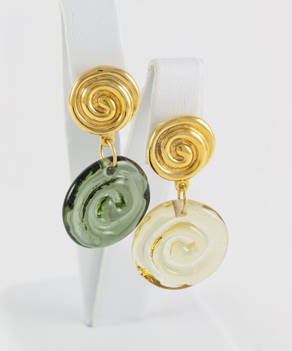 Pendientes Tous en oro amarillo 18k con cristal E… - image 1