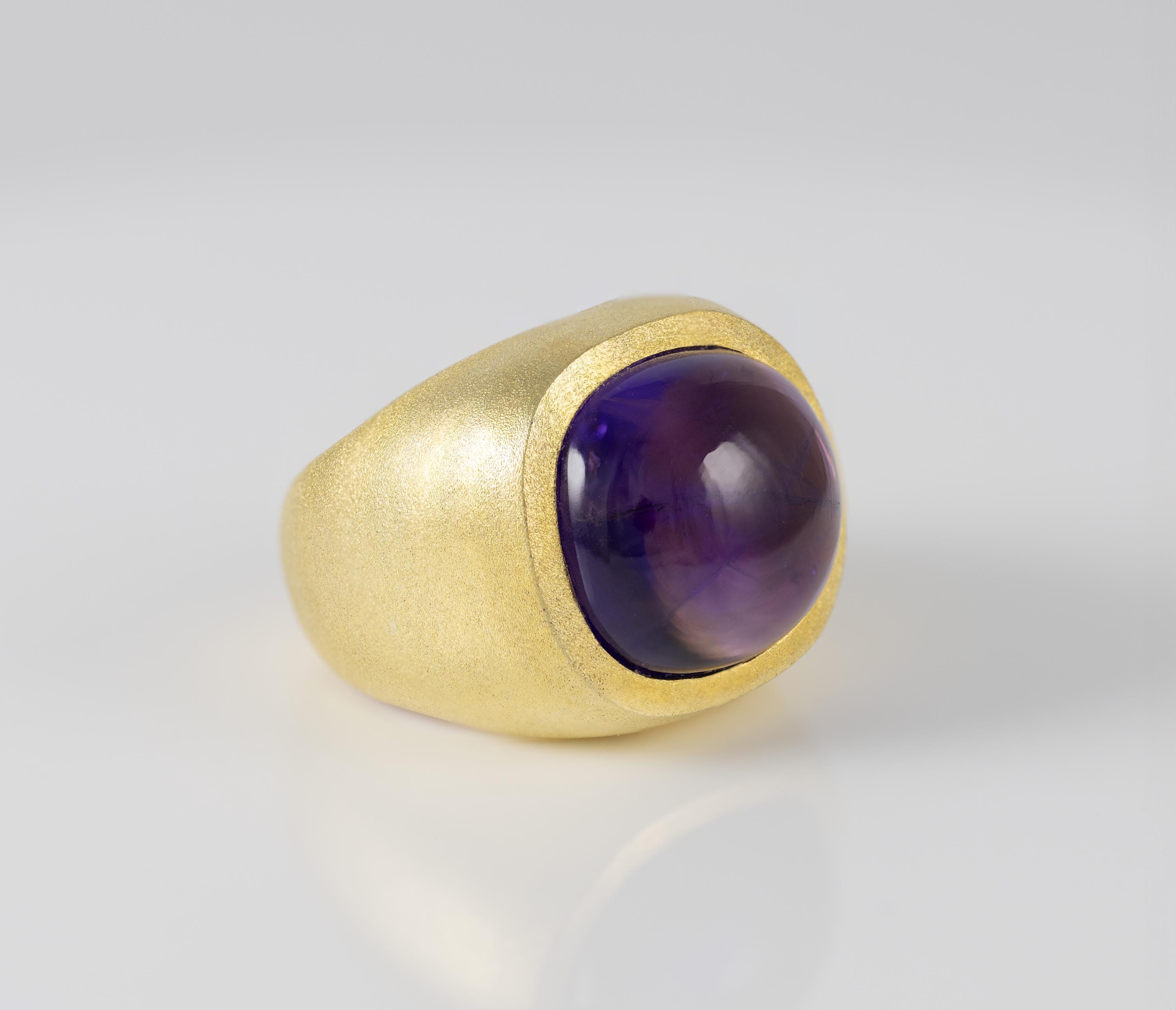 Tous Silver Vermeil and Nattfall Amethyst Ring