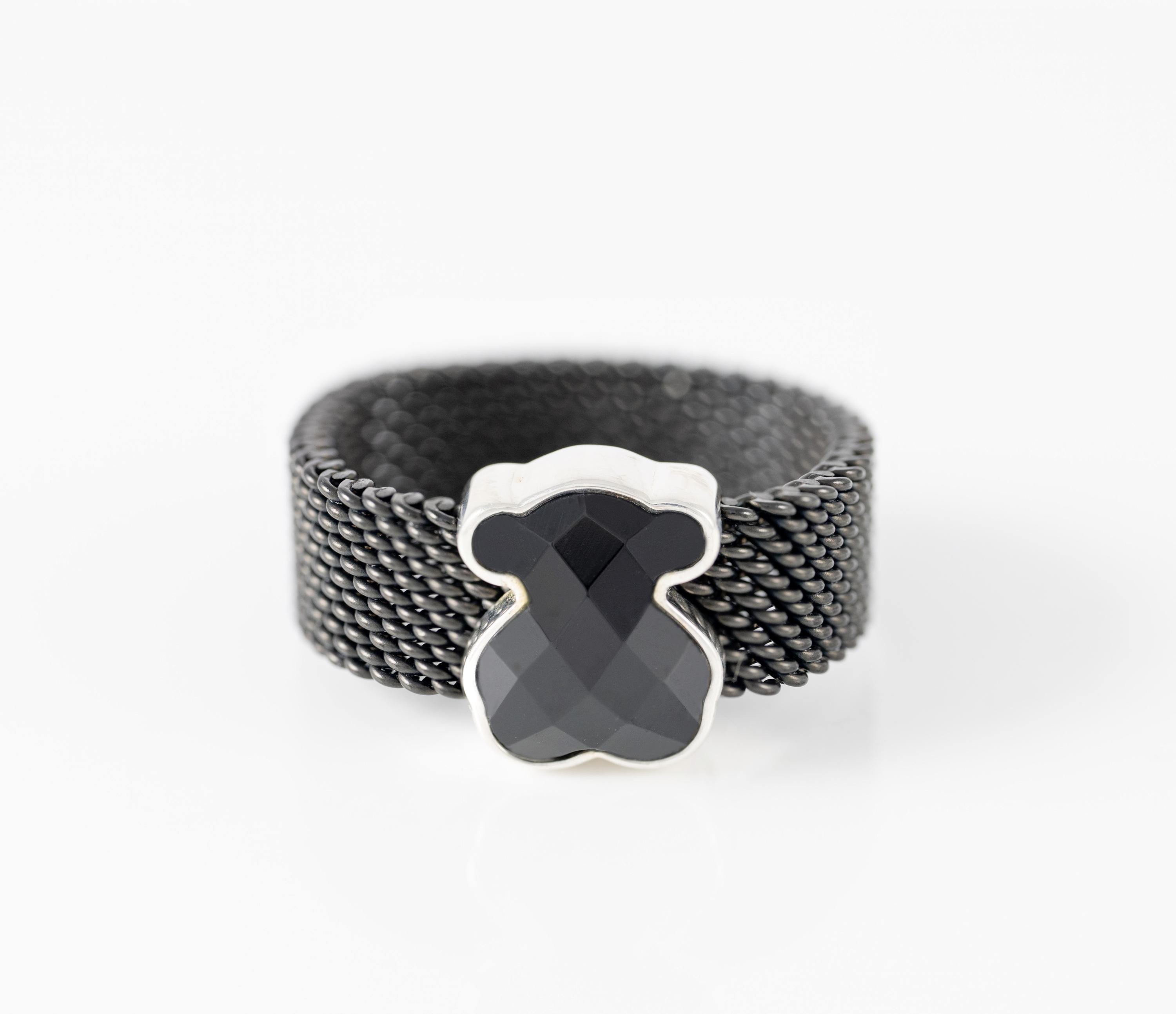 Icon Mesh Anillo Tous Osos PequeÃ±os Anillo Tous Oso Negro PequeÃ - Main Image