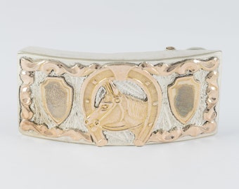 Belt buckle in 925 silver Horse