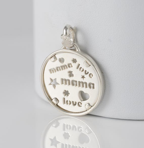 Silver Medallion Tous Medalla Mama Baby Angel Venerare Guardian