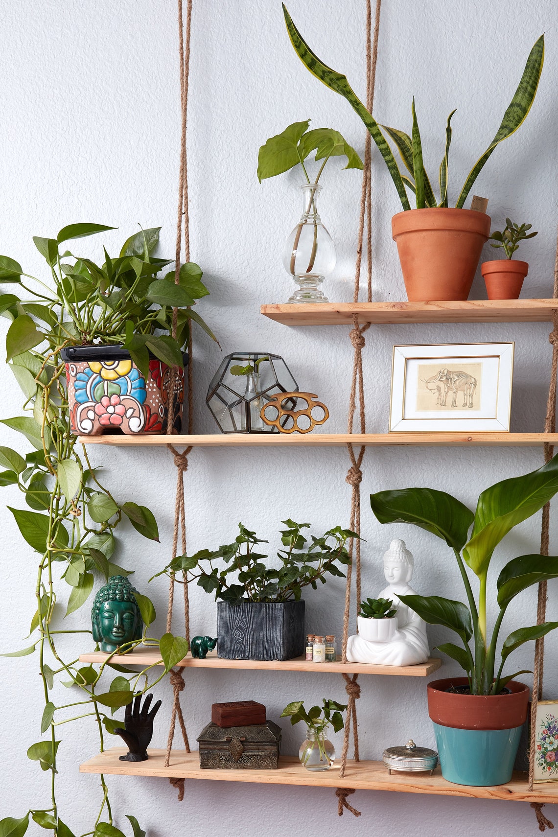 Handmade Hanging Plant Shelves // Shelf Wall Unit // Unique Etsy