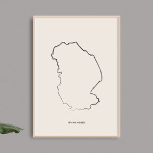 Lincolnshire Map Print // English County Print // Lincolnshire Art // Lincolnshire Map // Digital Prints // Home Decor // UK Wall Art