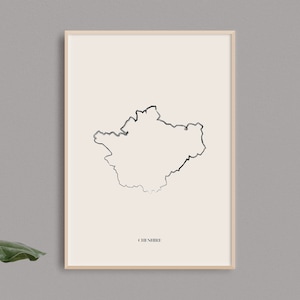 Cheshire Karte Drucken / / Englisch County Print / / Cheshire Art / / Cheshire Karte / / Digital Drucke / / Home Decor / / UK Wandkunst