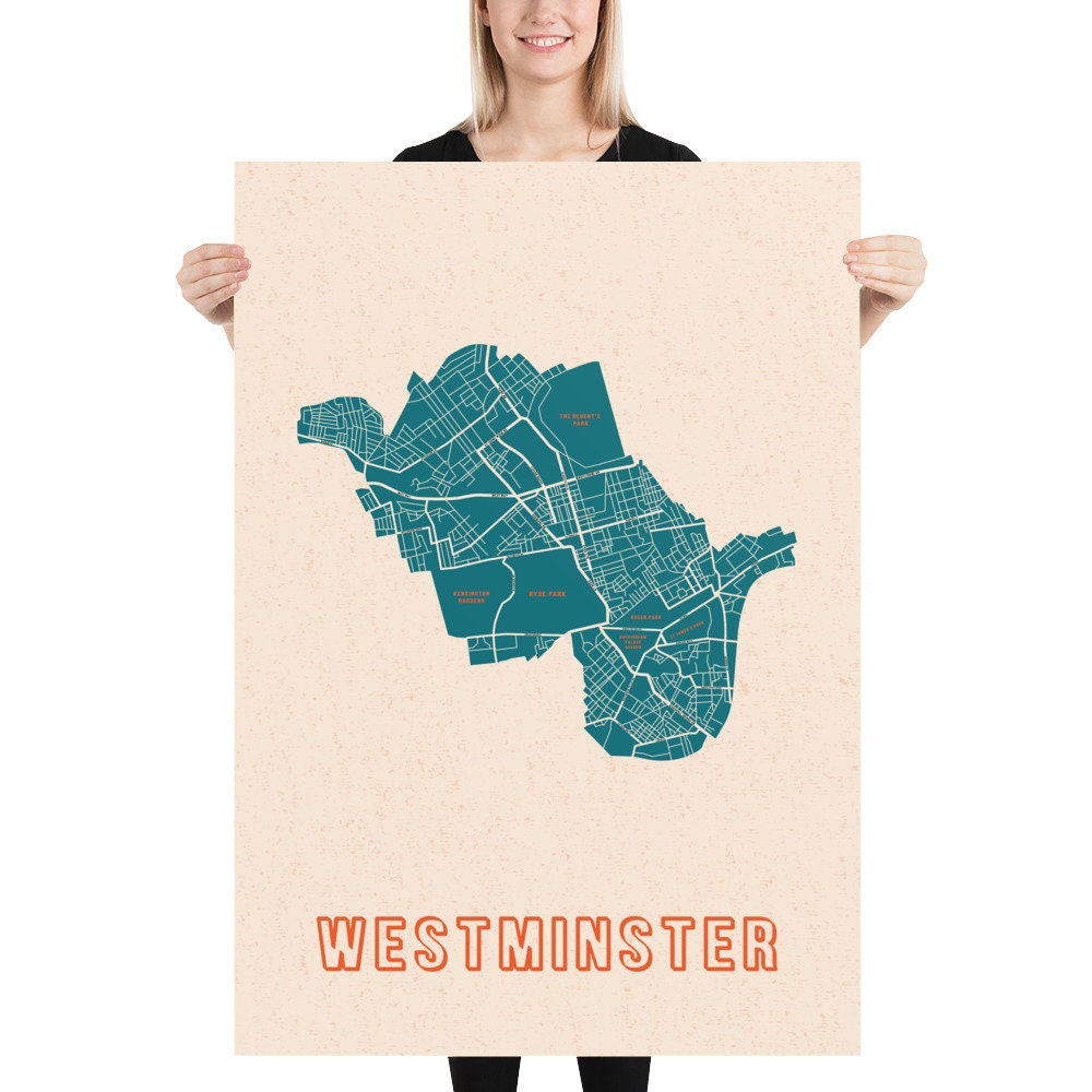 Westminster Map Print // Map of Westminster Print // Digital Prints ...