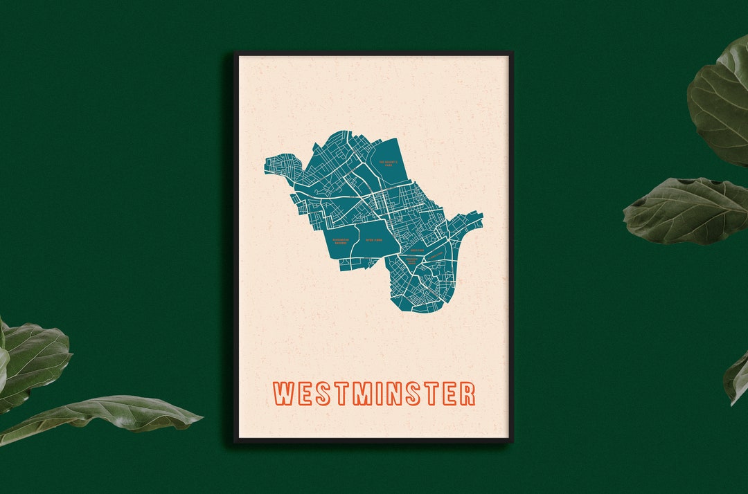 Westminster Map Print // Map of Westminster Print // Digital Prints ...