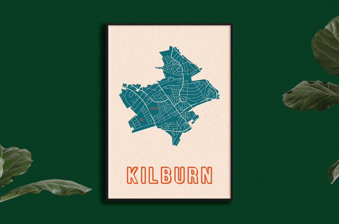 Kilburn Map Print // Map of Kilburn Print // Digital Prints // London