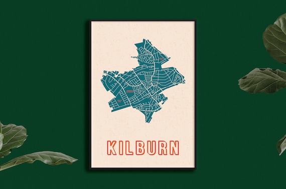 Kilburn Map Print // Map of Kilburn Print // Digital Prints // | Etsy