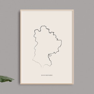 Bedfordshire Map Print // English County Print // Bedfordshire Art  // Bedfordshire Map // Digital Prints // Home Decor // UK Wall Art