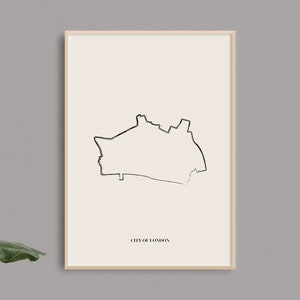 London Map Print // English County Print // London Art // City of London Map // Digital Prints // Home Decor // UK Wall Art
