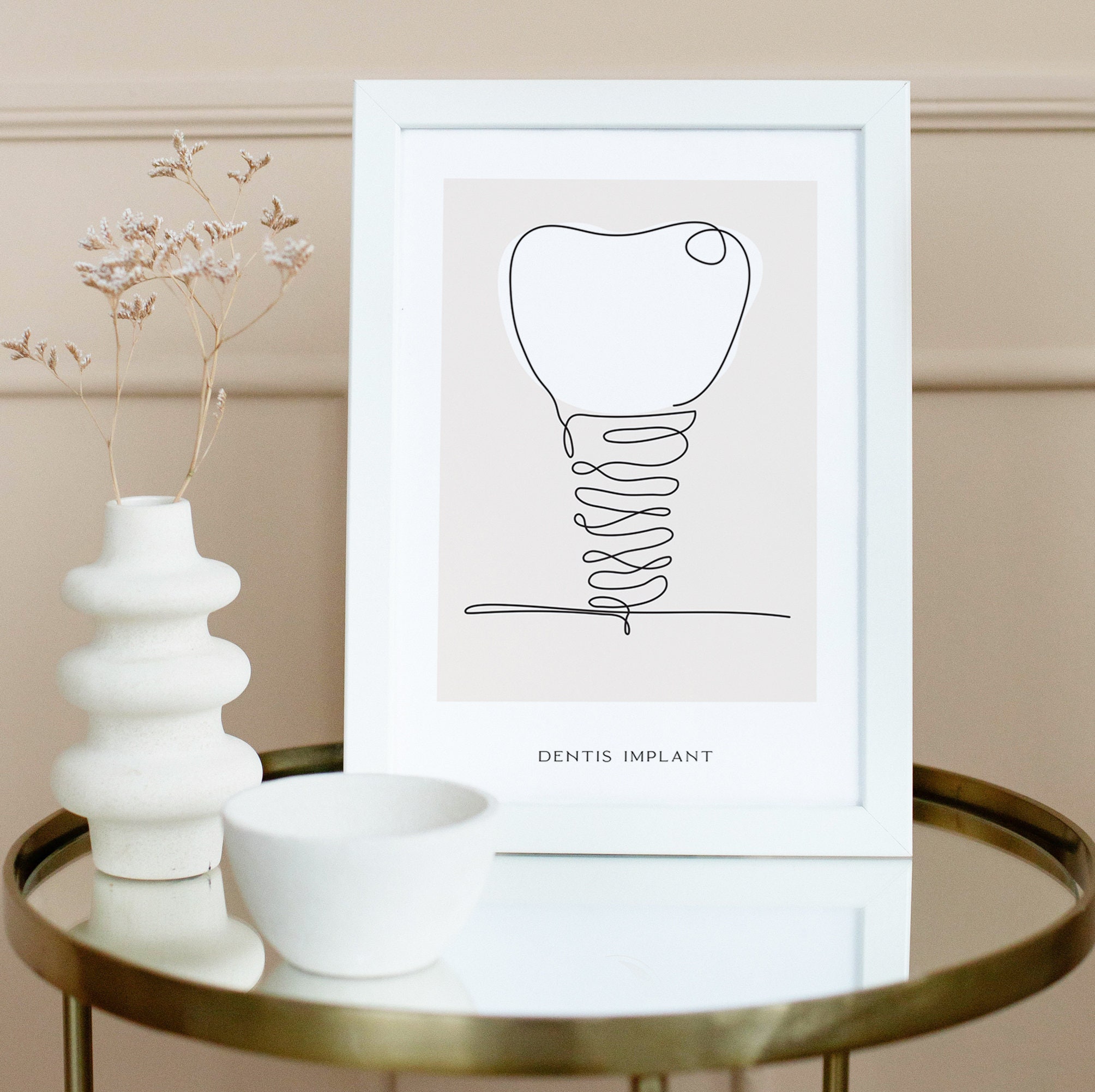 One Line Tooth Art Print Dental Art Work Minimalist Set of 3 Etsy