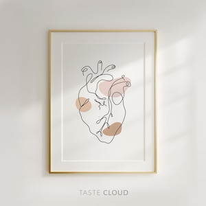 Heart Anatomy Art | Doctor Graduation Gift | Medical Art Print