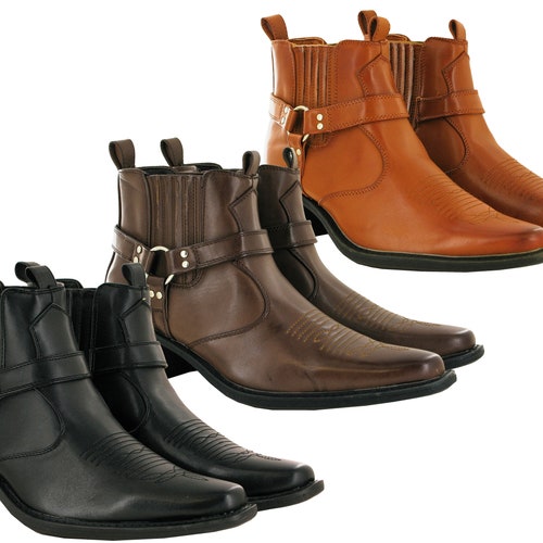 Men's Cuban Heel Cowboy Boots Etsy