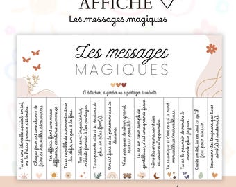 Affiche Magique Enfant | 14 Phrases Positives | Téléchargement Instantané | Confiance en Soi Enfant