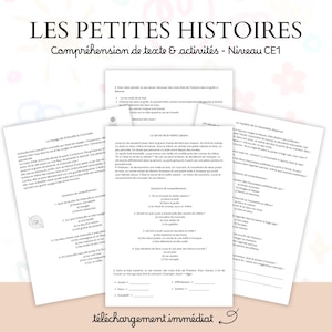 Cuentos CE1: Comprensión Lectora | PDF Infantil Primaria | Lectura y Actividades en Francés | Archivo Imprimible | Ejercicios Infantiles