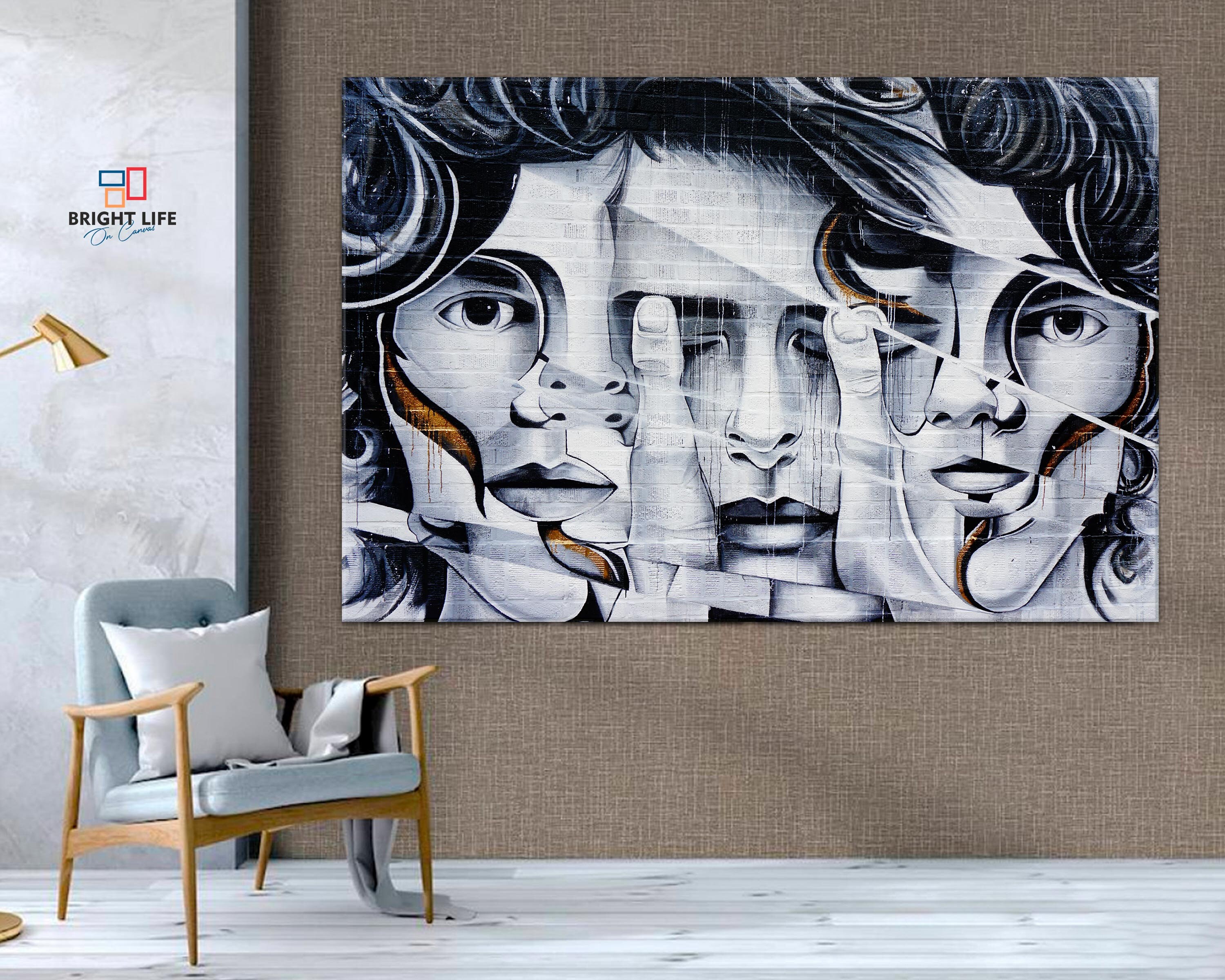 Street Art Canvas Prints Graffiti Art Canvas Prints Bedroom Etsy