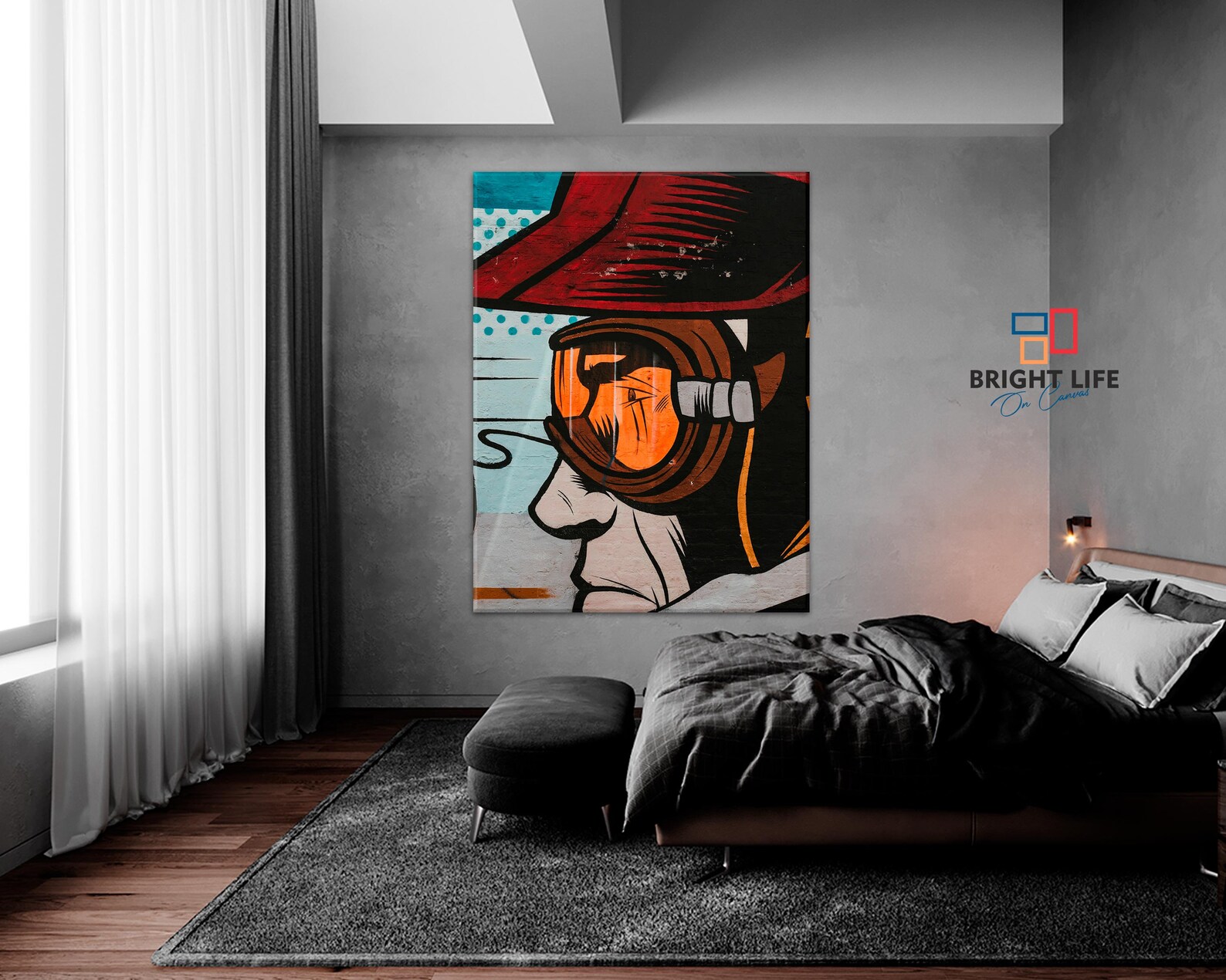 Street Art canvas print Graffiti Man wall art print Modern | Etsy