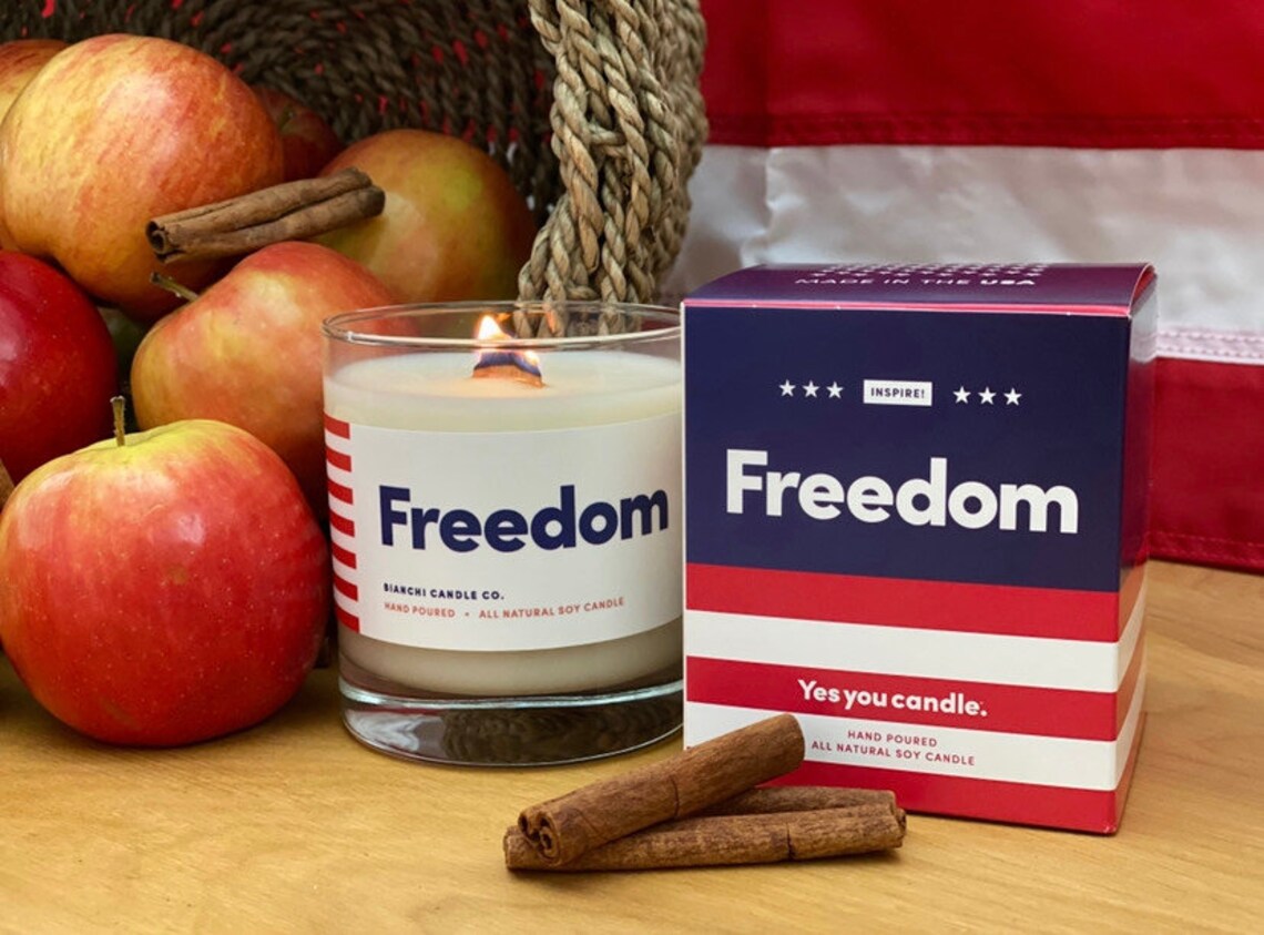 Freedom 9.5 oz Hand Poured All Natural Soy Scented Candle Etsy