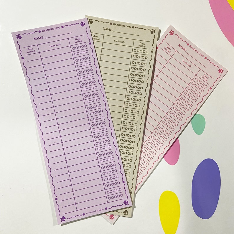 Floral Reading Log, Book Ratings Tracker (digital Download) - Etsy Canada