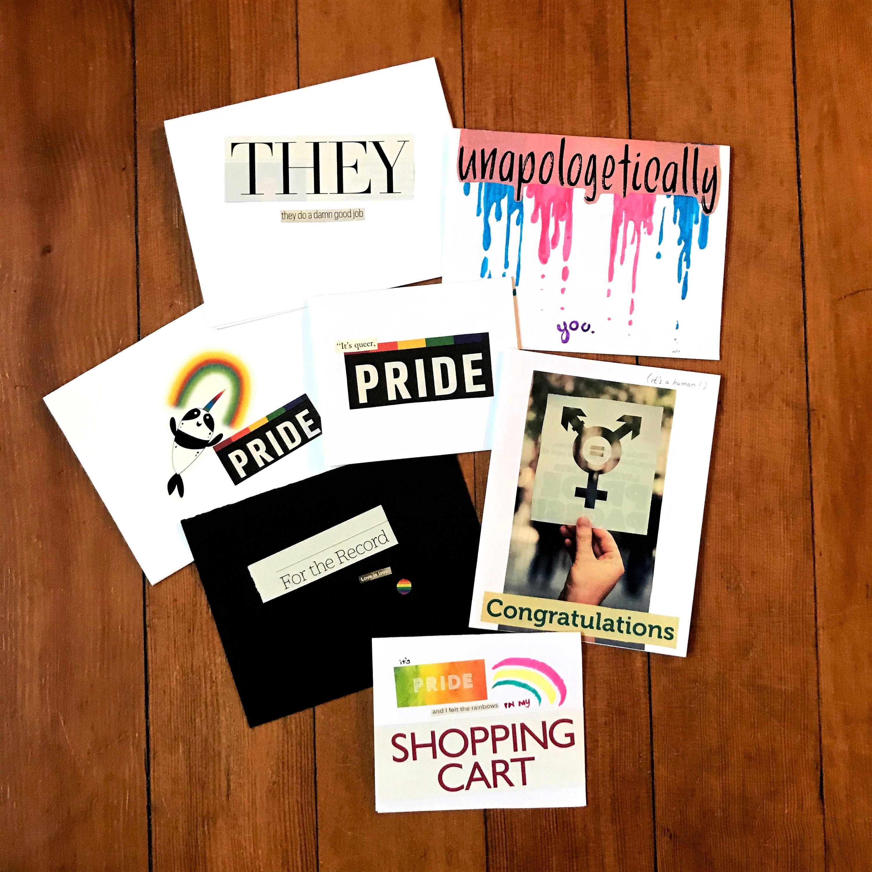 LGBTQ Pride Blank Greeting Cards Etsy