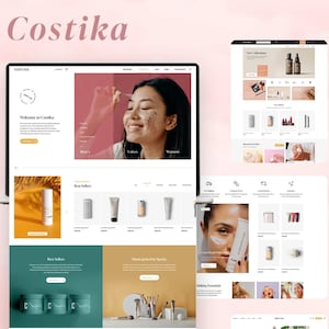 Costika Beauty WordPressテーマ、女性向け化粧品ストアデザイン（6ヶ月間のサポート付き）