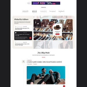 Bloova WordPress Fashion & Travel Blog Theme, Elementor Magazine Style Website Template image 3