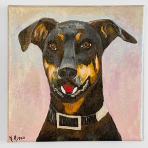 Custom Pet Portrait with gradient background