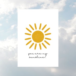 Carte de vœux Soleil Joyeuse Motivation Juste Amitié
