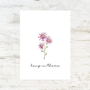 Carte de vœux minimaliste avec condoléances et sympathies, avec fleurs