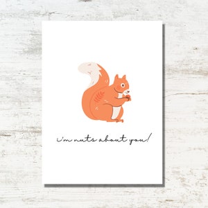 Grußkarte Liebe lustig mit Eichhörnchen