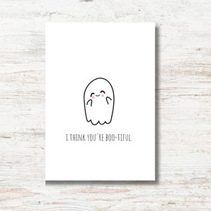 Carte de voeux Funny Love avec Ghost - Carte de voeux drôle avec Ghost - Carte d'amour d'anniversaire