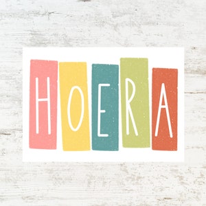 Carte de vœux de joyeux anniversaire avec lettres pastel Hourra