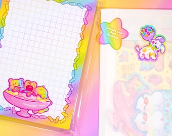 Past Sprinkle Club Grab Bag ~ Left Over Sep 2024 Rewards ~ Limited Edition Stationery Set with Print, Stickersheet, Stickers and A6 Memo Pad