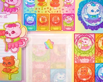 Past Sprinkle Club Grab Bag ~ Left Over Feb 2025 Rewards ~ Limited Edition Stationery Set Print, Stickersheet, Stickers & To Do List Notepad