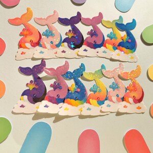Pegatinas de ballenas del orgullo ~ Ballenas kawaii ~ Pegatinas lindas ~ Banderas del orgullo ~ Arcoíris ~ Pan ~ Gay ~ Lesbiana ~ Trans ~ Bi ~ No binario ~ LGBTQ+ ~ Mar