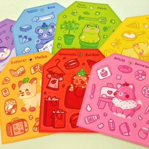 Rainbow Cuties Sticker Pack ~ Hobby ~ Ente ~ Pinguin ~ Katze ~ Fuchs ~ Kaninchen ~ Häschen ~ Frosch ~ Bär ~ Schreibwaren ~ Tag Yourself ~