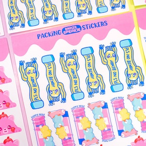 Pegatinas bonitas para escribir cartas ~ Hojas de pegatinas de cartero "Happy Mail Do Not Bend Thank You" ~ Papelería para amigos por correspondencia ~ Etiquetas kawaii pero útiles
