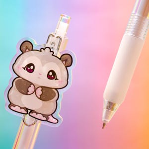 Trash Critter Opossum Pen – Cute Animal Novelty Black Ink Pen for Stationery Lovers, Gift for Possum Fans, Funny Kawaii Desk Accessory