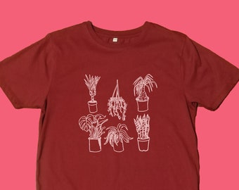 plants ORGANIC shirt, houseplants, houseplant, plant gift, plant lady, plant lovers, crazy plant lady, houseplants gift, top, tee, tshirt