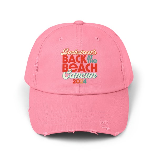 Unisex Distressed Cap ~ Backstreet Boys BSB "Back at the beach" Cancun Mexico Show Gear 2024