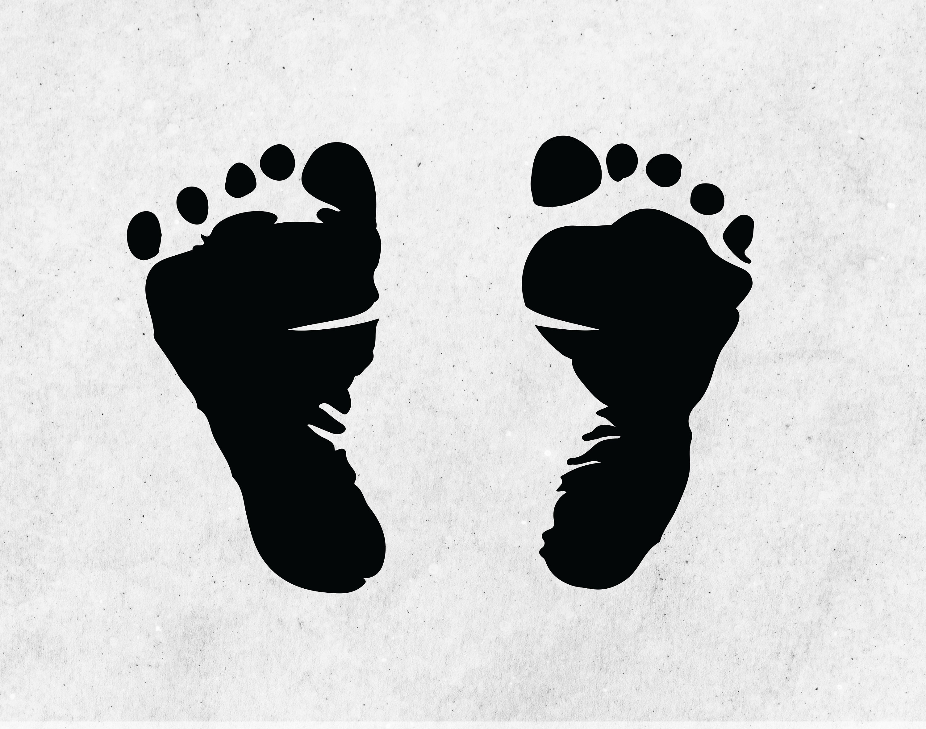 Baby Footprint Vinyl Decal footprint vinyl newborn baby gift Etsy
