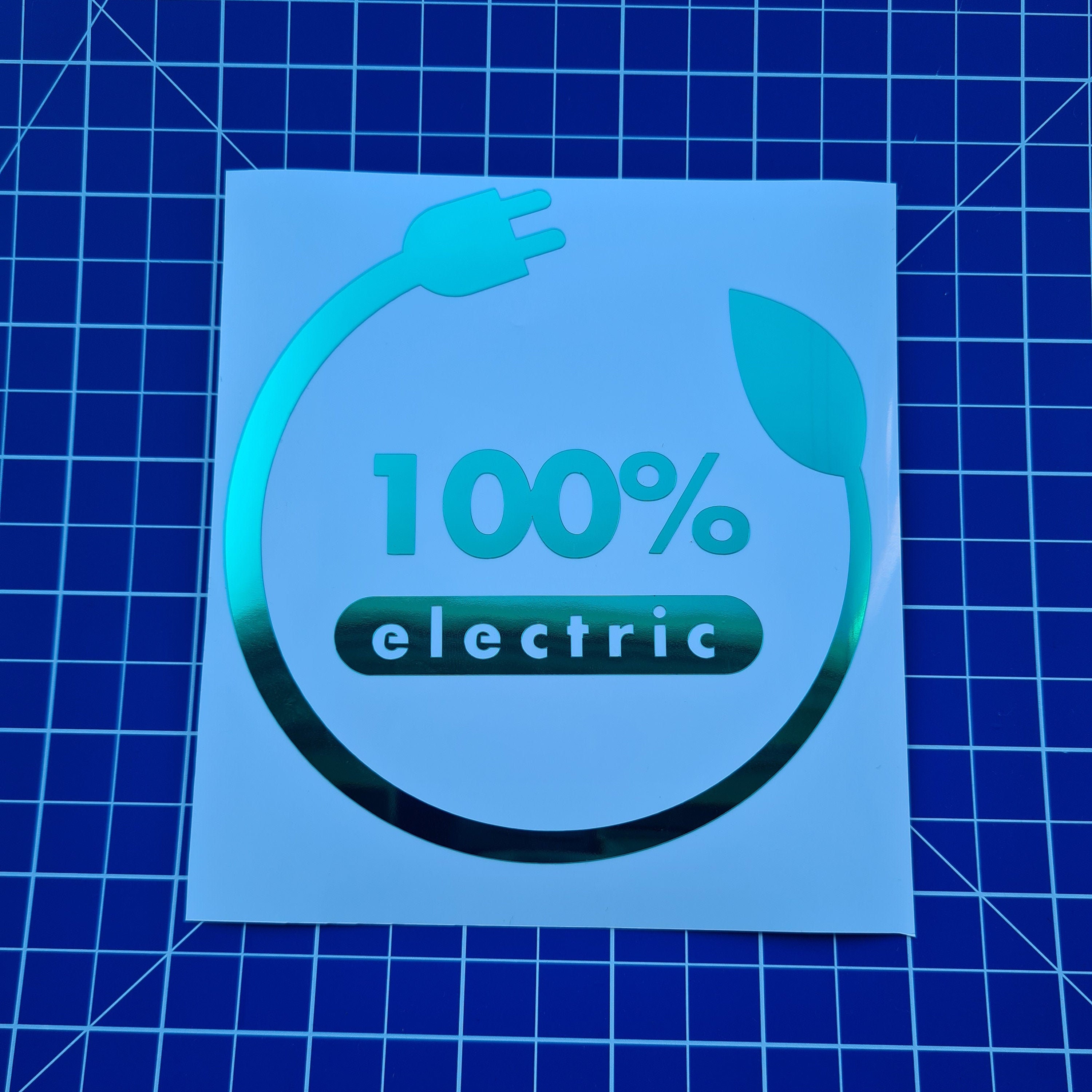 100 electric logo vinyl car decal electric car logo decal Etsy