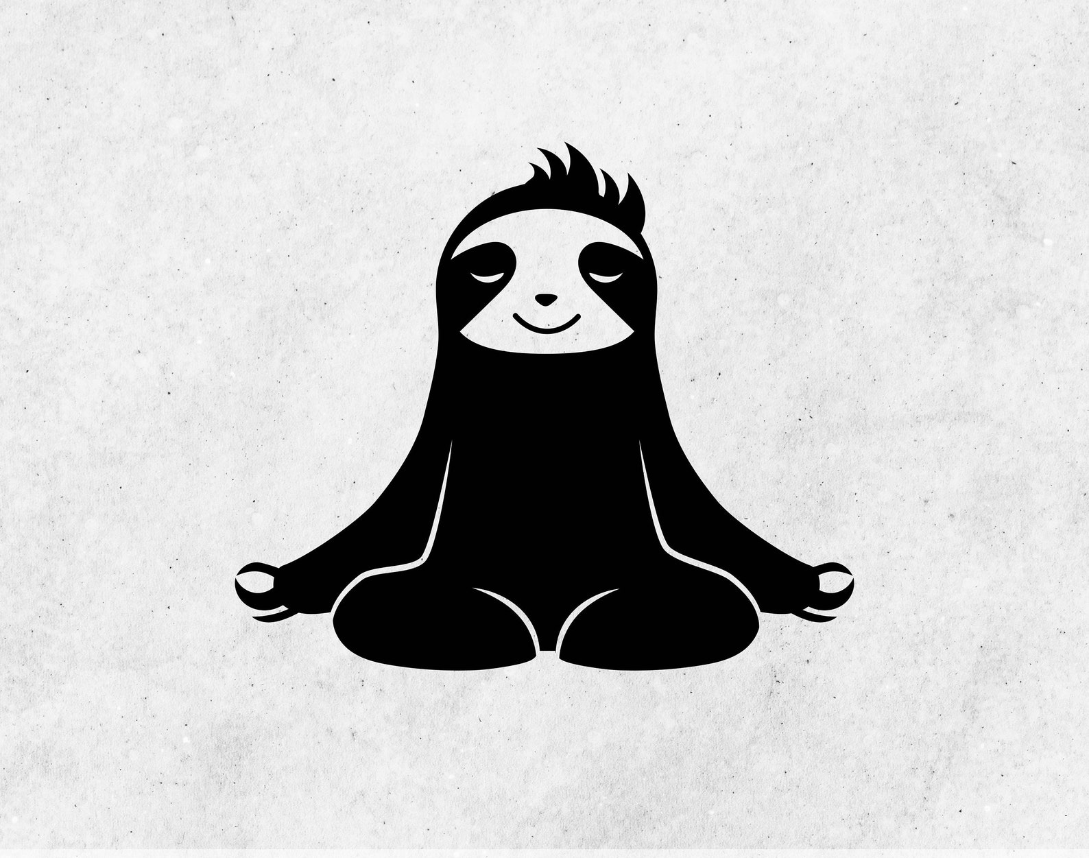 Meditating Sloth vinyl Decal Sloth Vinyl sticker laptop | Etsy